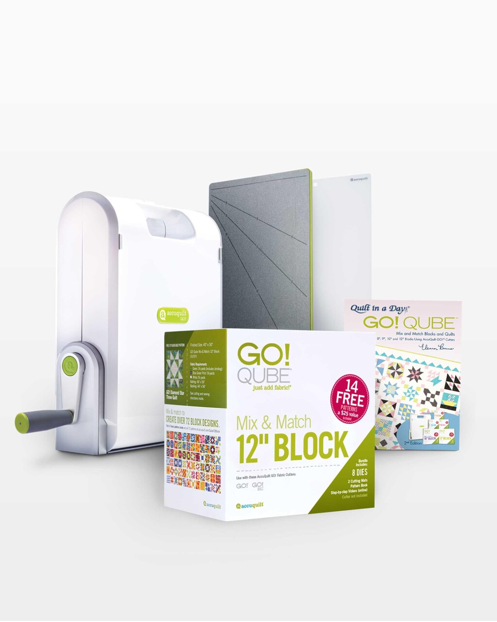 AccuQuilt Ready. Set. GO!® Ultimate Beginner Fabric Cutting System (Ready. Set. GO! - 12" Block)